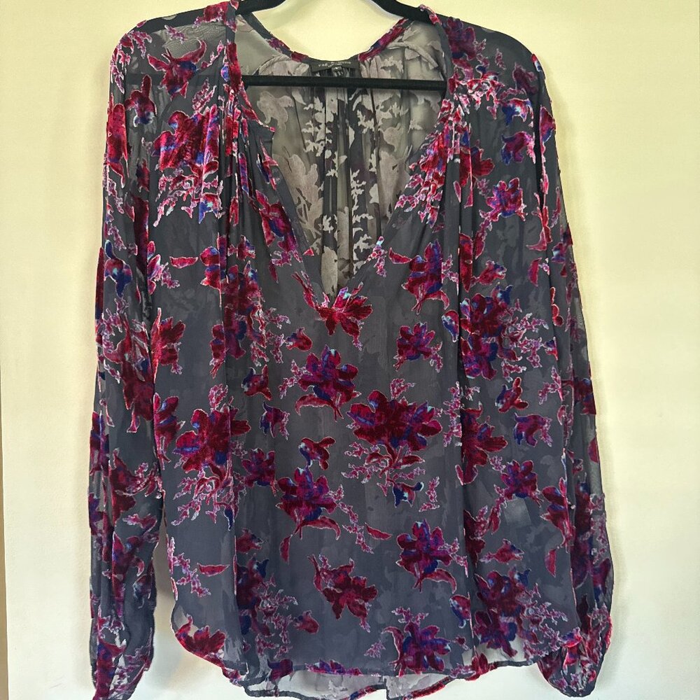 Rag & Bone Yuni Burnout Blouse, Large - Like New!… - image 3